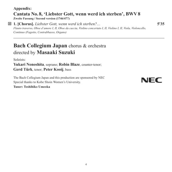 Johann Sebastian Bach, Bach Collegium Japan, Masaaki Suzuki-4