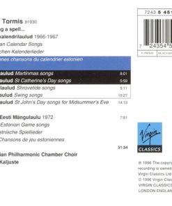 Veljo Tormis, Estonian Philharmonic Chamber Choir, Tõnu Kaljuste-1