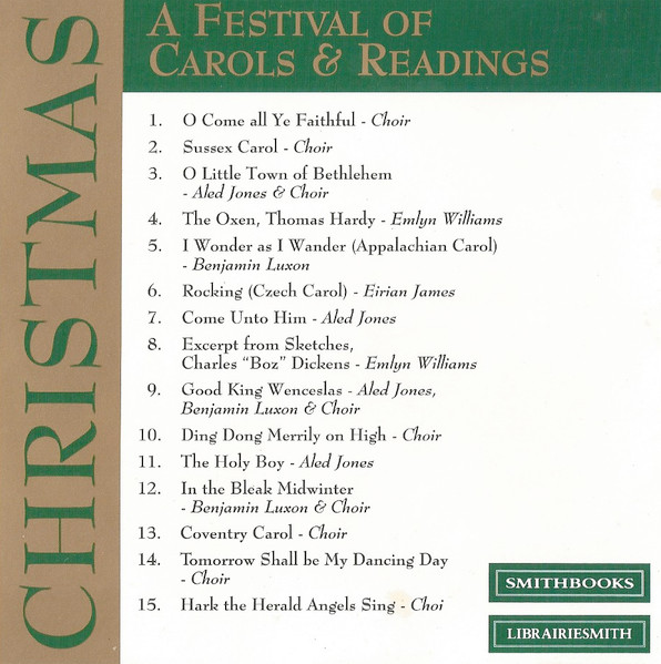 Aled Jones, Benjamin Luxon, Eirian James, Emlyn Williams, The Westminster Cathedral Choir*-1