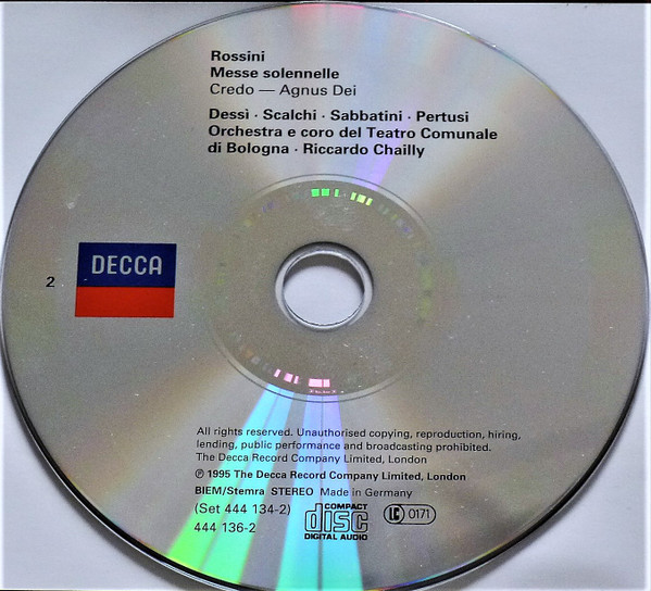 Rossini* - Dessì*, Scalchi*, Sabbatini*, Pertusi*, Orchestra* E Coro del Teatro Comunale di Bologna, Riccardo Chailly-2