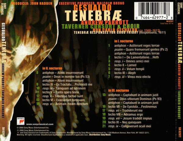 Carlo Gesualdo - Andrew Parrott, Taverner Consort-1
