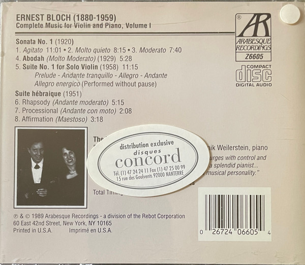 Ernest Bloch - The Weilerstein Duo-2