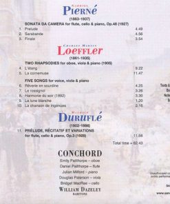 Charles Martin Loeffler, Maurice Duruflé, Gabriel Pierné, London Conchord Ensemble, William Dazeley-1