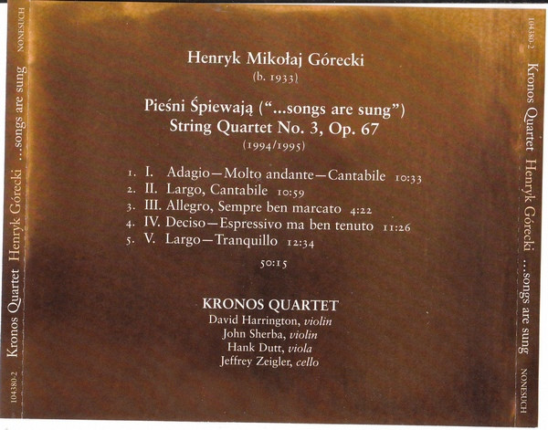 Henryk Górecki, Kronos Quartet-4