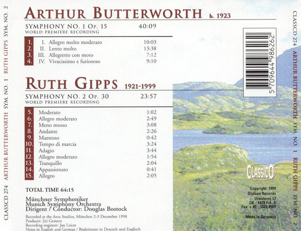 Arthur Butterworth • Ruth Gipps - Münchner Symphoniker, Douglas Bostock-1