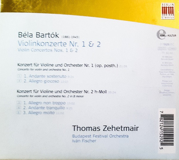 Béla Bartók – Thomas Zehetmair, Budapest Festival Orchestra • Iván Fischer*-1