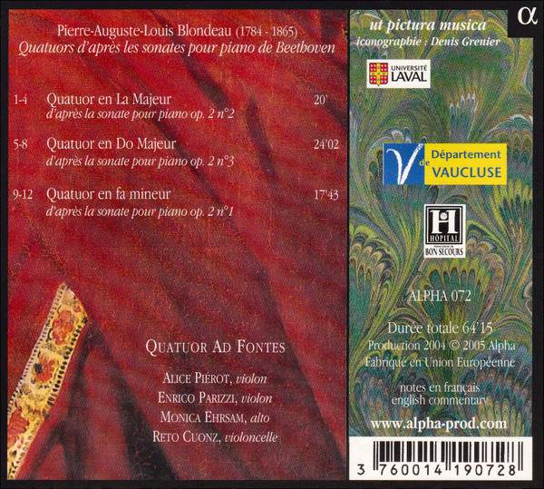 Pierre-Auguste-Louis Blondeau - Quatuor Ad Fontes-1