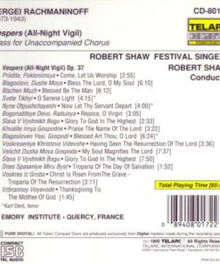 Sergei Rachmaninoff - Robert Shaw Festival Singers / Robert Shaw-1