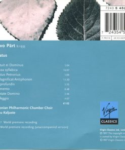 Arvo Pärt - Estonian Philharmonic Chamber Choir, Tõnu Kaljuste-1