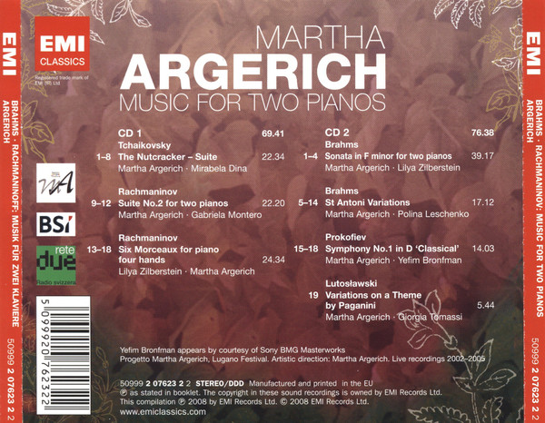 Martha Argerich - Brahms* • Lutoslawski* • Prokofiev* • Rachmaninov* • Tchaikovsky*-1