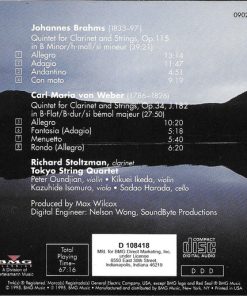 Johannes Brahms, Carl Maria von Weber - Richard Stoltzman, Tokyo String Quartet-1