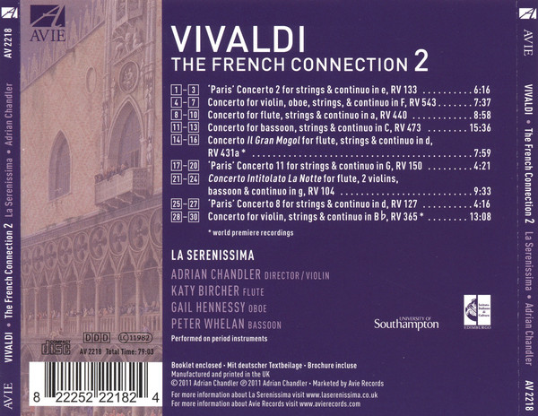 Vivaldi* - La Serenissima, Adrian Chandler, Katy Bircher, Gail Hennessy, Peter Whelan-1
