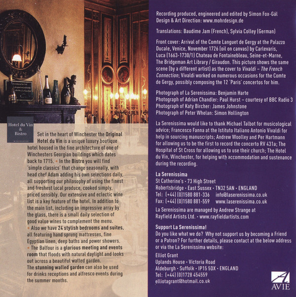 Vivaldi* - La Serenissima, Adrian Chandler, Katy Bircher, Gail Hennessy, Peter Whelan-4