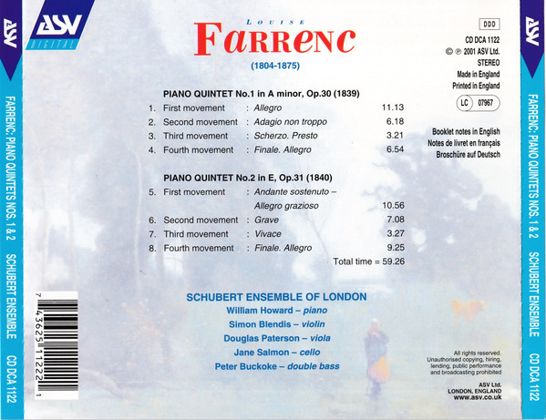 Louise Farrenc - The Schubert Ensemble Of London-2