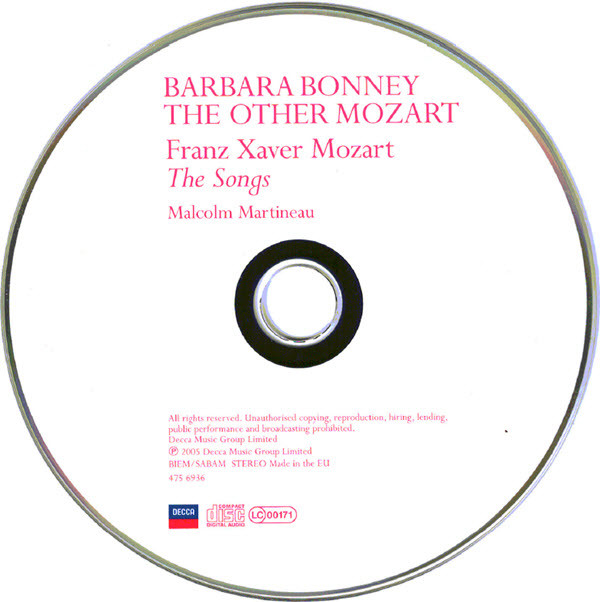 Barbara Bonney, Franz Xaver Mozart*-2