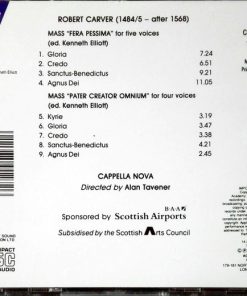 Robert Carver, Cappella Nova • Alan Tavener-2