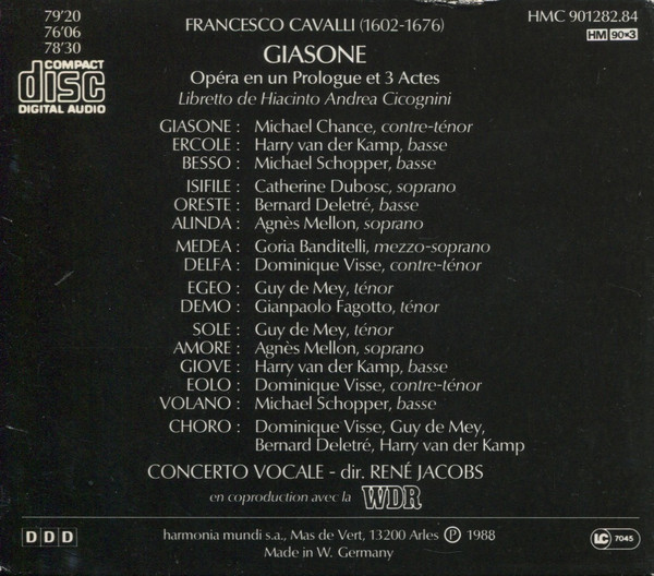 René Jacobs, Cavalli*, Concerto Vocale, Michael Chance, Gloria Banditelli, Catherine Dubosc-1
