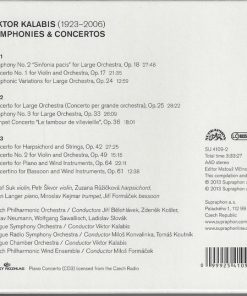 Viktor Kalabis - Josef Suk, Zuzana Růžičková, Miroslav Kejmar, Milan Langer (2), Jiří Formáček, Petr Škvor, The Czech Philharmonic Orchestra, Sawallisch*, Bělohlávek*, Neumann*, Košler*-1