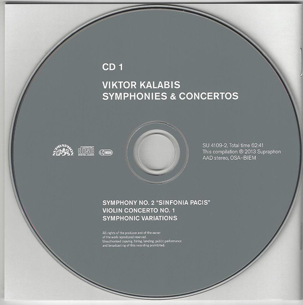 Viktor Kalabis - Josef Suk, Zuzana Růžičková, Miroslav Kejmar, Milan Langer (2), Jiří Formáček, Petr Škvor, The Czech Philharmonic Orchestra, Sawallisch*, Bělohlávek*, Neumann*, Košler*-4