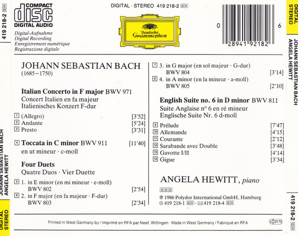 J.S. Bach* - Angela Hewitt-1