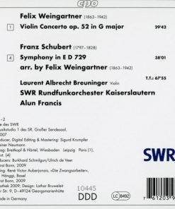 Felix Weingartner - Schubert* - Laurent Albrecht Breuninger*, SWR Rundfunkorchester Kaiserslautern*, Alun Francis-1