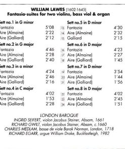 William Lawes, London Baroque-2