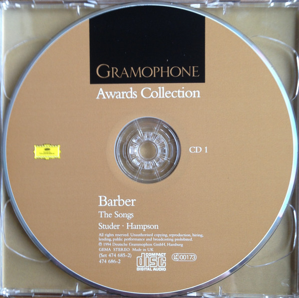 Samuel Barber - Cheryl Studer, Thomas Hampson, John Browning (2), Emerson String Quartet-1
