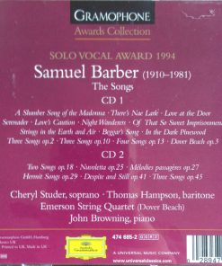 Samuel Barber - Cheryl Studer, Thomas Hampson, John Browning (2), Emerson String Quartet-3