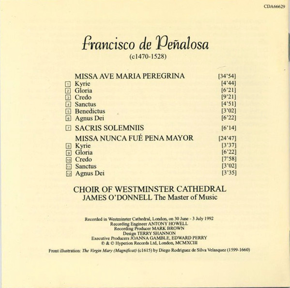 Francisco De Peñalosa, Choir of Westminster Cathedral*, James O'Donnell (2)-1