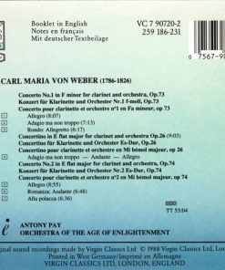 Weber*, Antony Pay, Orchestra Of The Age Of Enlightenment-4