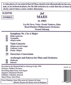 Jef Maes - Leo De Neve • Frank Vanhove, Royal Flanders Philharmonic Orchestra*, Gerard Oskamp-1