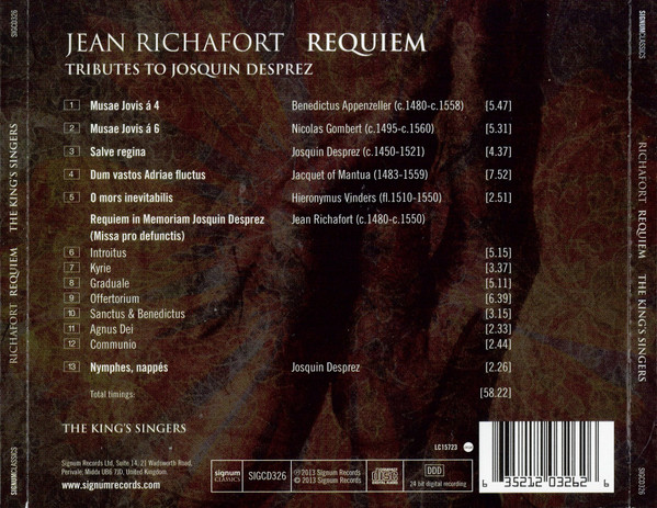 Jean Richafort, The King's Singers-1