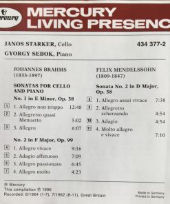 Brahms* / Mendelssohn* - Starker*, Sebok*-1