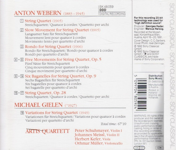Webern* - Gielen*, Artis Quartett*-1