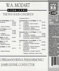 Wolfgang Amadeus Mozart - Itzhak Perlman, James Levine (2), Wiener Philharmoniker-1