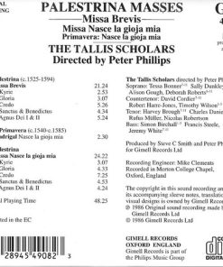 Giovanni Pierluigi da Palestrina, Giovan Leonardo Primavera, The Tallis Scholars Directed By Peter Phillips (2)-1