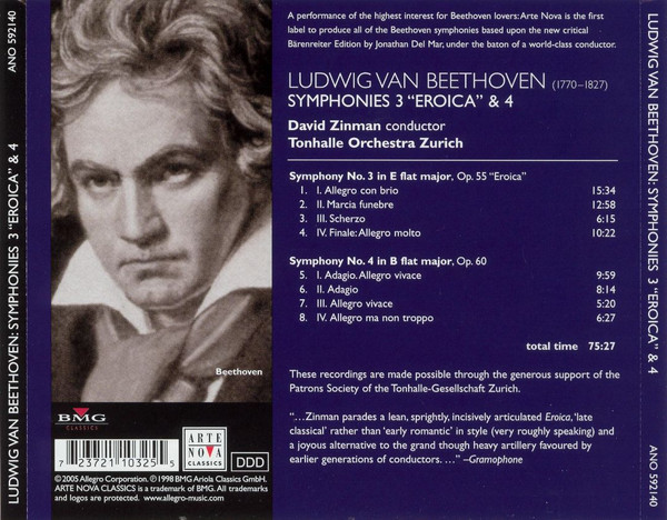 Ludwig van Beethoven / Tonhalle Orchestra Zurich*, David Zinman-1