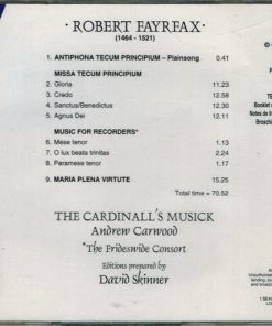 Robert Fayrfax / The Cardinall's Musick, Andrew Carwood, David Skinner (4)-1