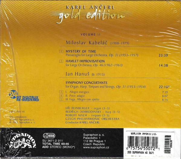 Karel Ančerl, The Czech Philharmonic Orchestra : Miloslav Kabeláč / Jan Hanuš-3