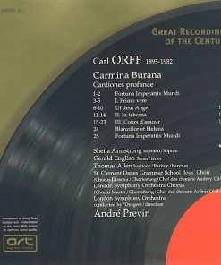 Orff*, André Previn, London Symphony Chorus & Orchestra*, Thomas Allen, Sheila Armstrong, Gerald English-1