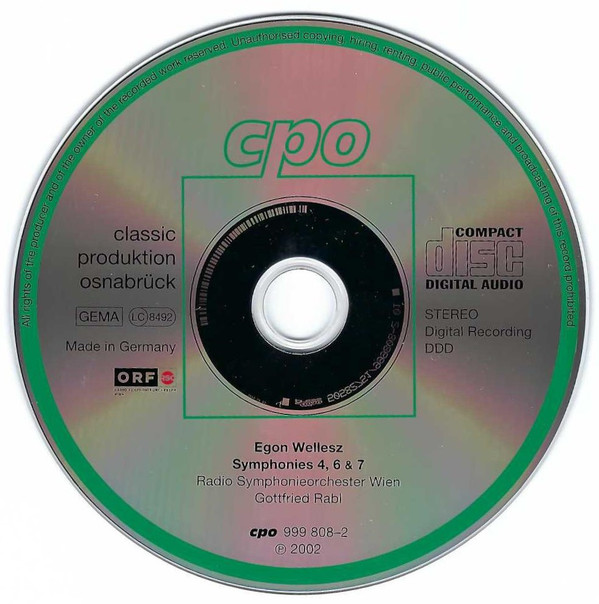 Egon Wellesz - Radio Symphonieorchester Wien*, Gottfried Rabl-2