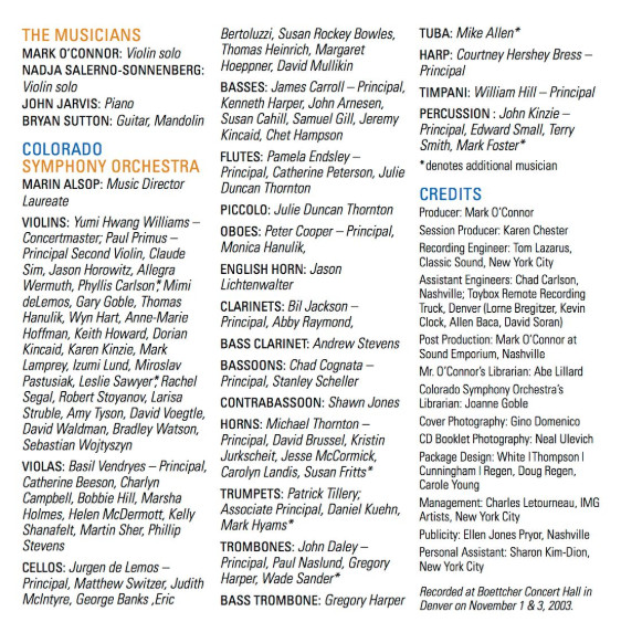 Mark O'Connor, Nadja Salerno-Sonnenberg, Marin Alsop, Colorado Symphony Orchestra*-3