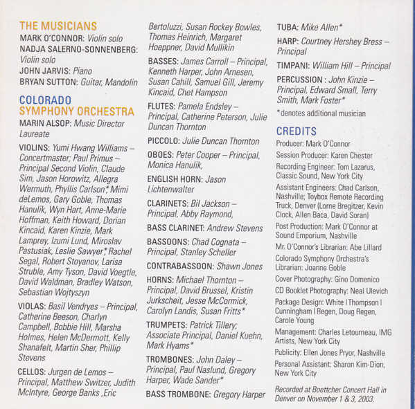 Mark O'Connor, Nadja Salerno-Sonnenberg, Marin Alsop, Colorado Symphony Orchestra*-4