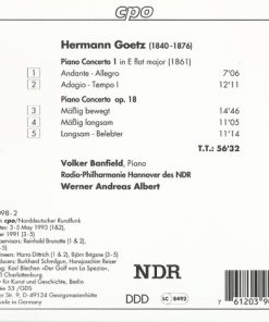 Hermann Goetz - Volker Banfield, Radio-Philharmonie Hannover Des NDR, Werner Andreas Albert-2