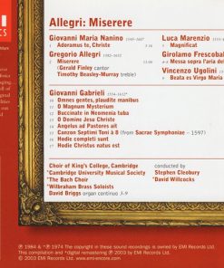 Allegri* • Frescobaldi* • Gabrieli* • Marenzio* • Nanino* • Ugolini*, Choir Of King's College, Cambridge*, Stephen Cleobury • David Willcocks-1