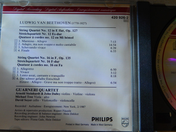 Beethoven*, Guarneri Quartet-2