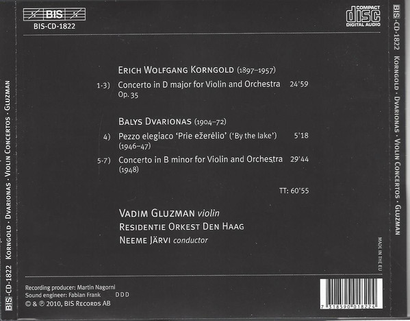 Korngold* • Dvarionas* – Vadim Gluzman, Residentie Orkest Den Haag*, Neeme Järvi-2