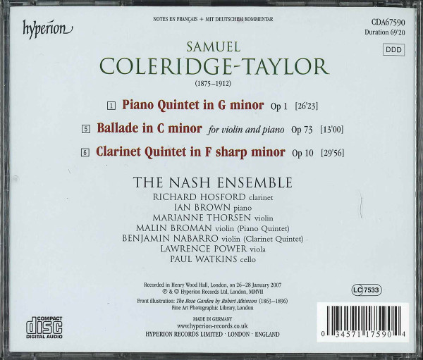 Samuel Coleridge-Taylor, The Nash Ensemble-1