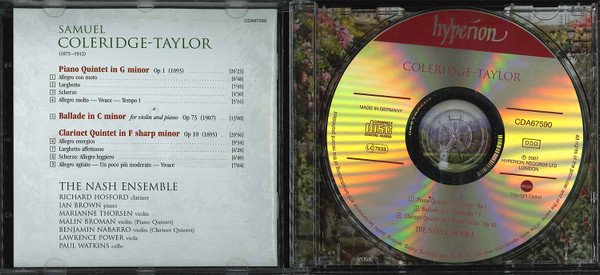 Samuel Coleridge-Taylor, The Nash Ensemble-2