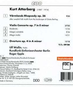 Kurt Atterberg - Ulf Wallin, Rundfunk-Sinfonieorchester Berlin, Roger Epple-1